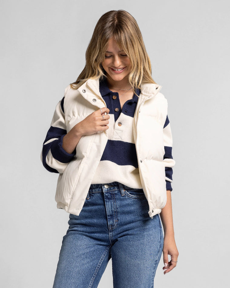 Cappuccino Foam $|& Thread & Supply Aspen Vest - VOF Detail