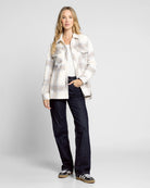 Ivory Brown Plaid $|& Thread & Supply Santa Fe Jacket - VOF Detail