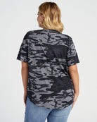 Grey/Black Camo $|& Herizon Escape V-Neck Camo Tee - SOF Back
