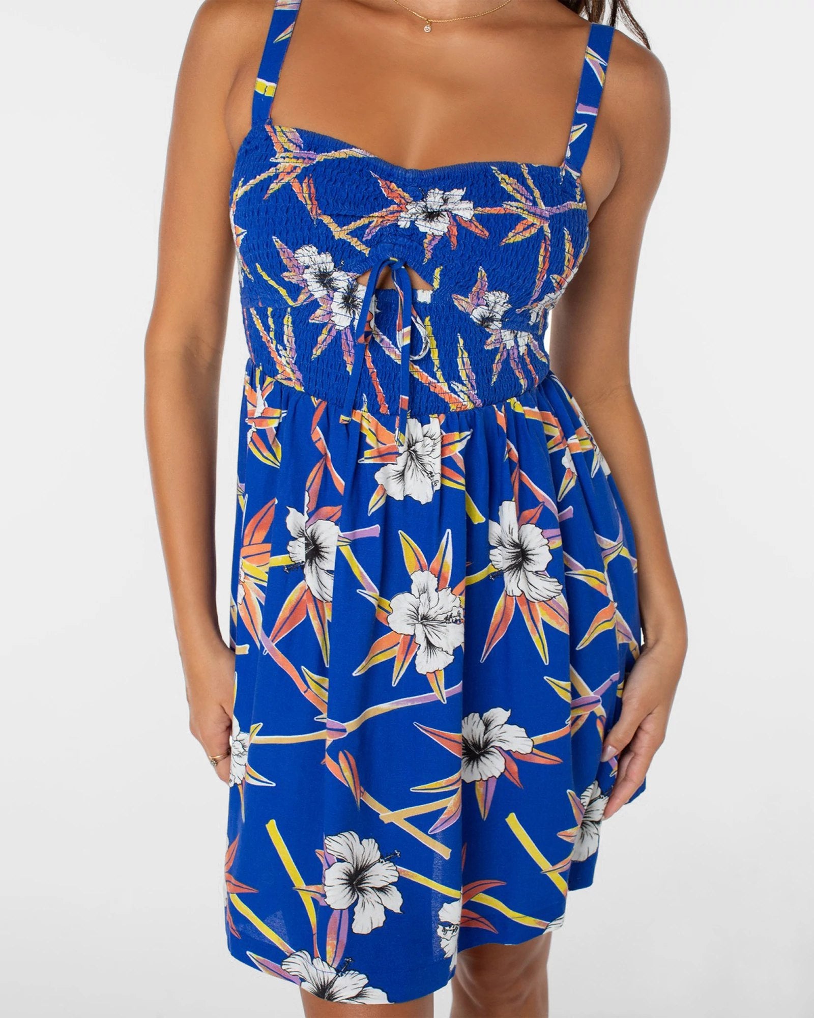 Surf The Web $|& Roxy Spring Fling Floral Mini Dress - Hanger Back