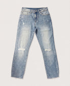 Light Wash $|& SEAS High Rise Crop Straight Leg Jean - Hanger Detail
