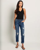 Rip Tide $|& Herizon Crest Cuffed Girlfriend Jeans - UGC On Fig
