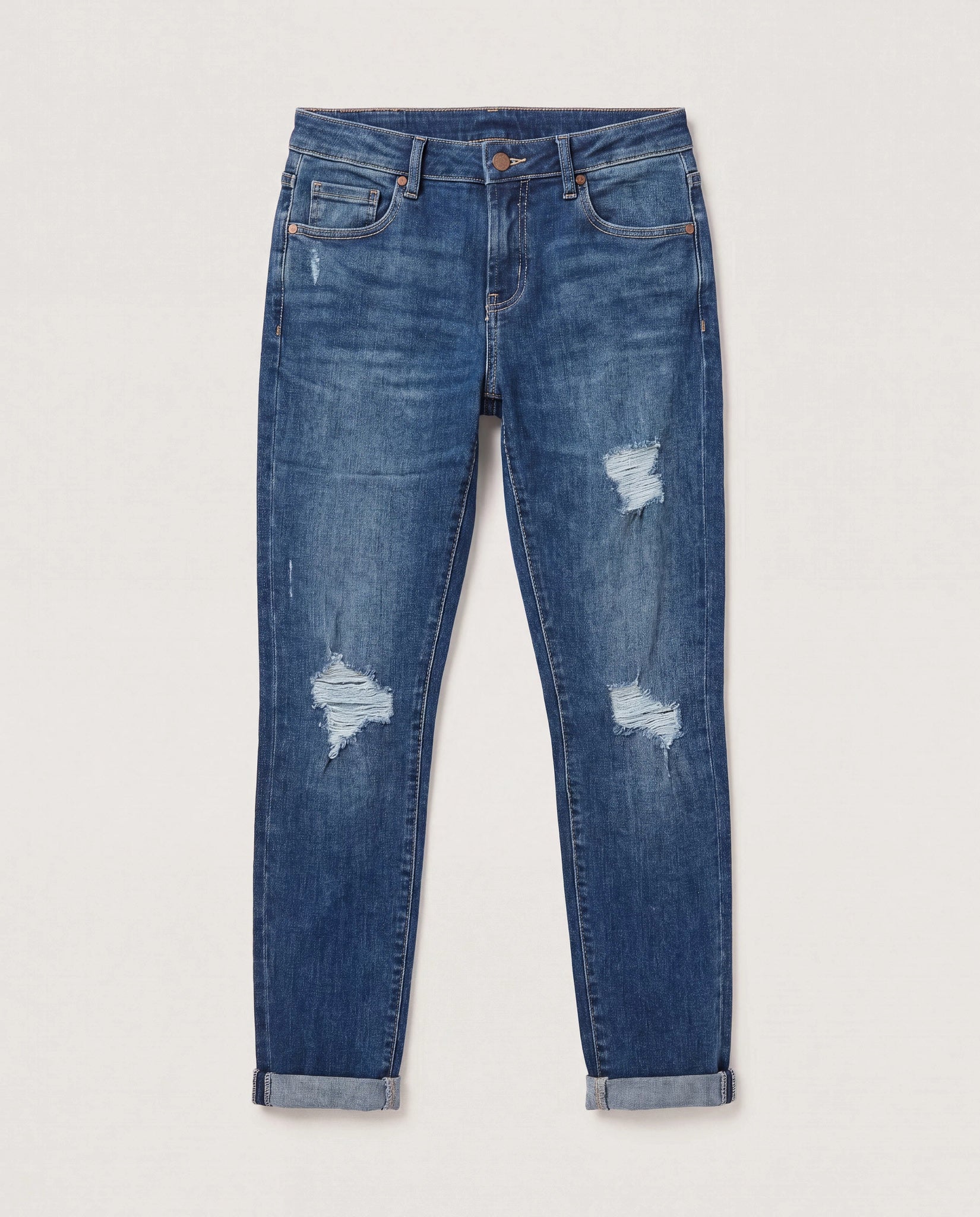 Rip Tide $|& Herizon Crest Cuffed Girlfriend Jeans - Hanger Detail
