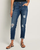 Rip Tide $|& Herizon Crest Cuffed Girlfriend Jeans - SOF Front