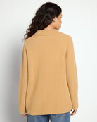 Camel $|& Theo & Spence Essential Cozy Shacket - SOF Back