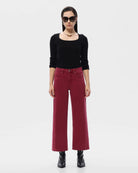 Wine $|& Bayeas Mid Rise Straight Leg Jeans - VOF Detail