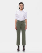 Green $|& Bayeas Mid Rise Straight Leg Jeans - VOF Detail
