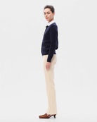 Vanilla Cream $|& Bayeas High Rise Bootcut Jeans - Hanger Front