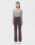 Chocolate $|& Bayeas High Rise Bootcut Jeans - VOF Detail