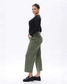 Green $|& Bayeas Mid Rise Straight Leg Jean - Hanger Front