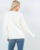 Ivory $|& Dreamers Button Up Pocket Cardigan - Hanger Side