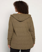 Olive $|& Loveappella Hooded Cardigan with Tie Front - SOF Back
