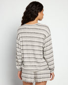 Grey Tonal Stripe $|& Astrologie Printed Clementine High Low Top - SOF Back