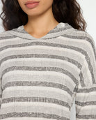 Grey Tonal Stripe $|& Astrologie Printed Teigan Hoodie - SOF Full Front