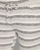 Grey Tonal Stripe $|& Astrologie Wide Leg Draw String Pant - SOF Full Front