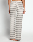 Grey Tonal Stripe $|& Astrologie Wide Leg Draw String Pant - SOF Back