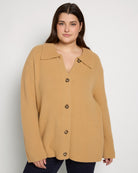 Camel $|& Theo & Spence Essential Cozy Jacket - SOF Front