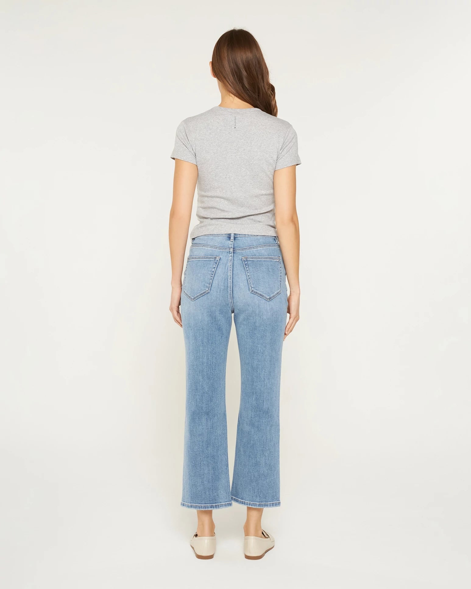 Vintage Ocean Blue $|& Mica Denim Super High Loose Fit Straight Leg Jean - Hanger Side
