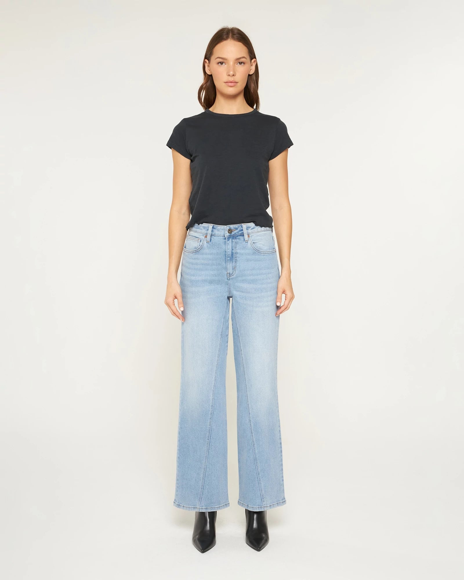 Venice Blue $|& Mica Denim High Rise Wide Leg Jeans - VOF Detail