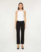 Gentle Night $|& Mica Denim Mid Rise Ankle Straight Leg Jeans - VOF Detail
