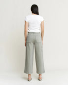 Summer Green $|& Mica Denim Super High Rise Cropped Utility Pant - Hanger Side