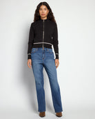 Black $|& Theo & Spence Mock Neck Full Zip Pullover - UGC On Fig