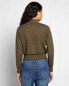 Loden $|& Theo & Spence Mock Neck Full Zip Pullover - SOF Back