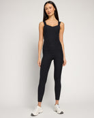Night Sky Heather $|& Interval FlowHeather Sculpt Starting Line Long Crop Tank - UGC On Fig