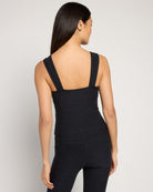 Night Sky Heather $|& Interval FlowHeather Sculpt Starting Line Long Crop Tank - SOF Back