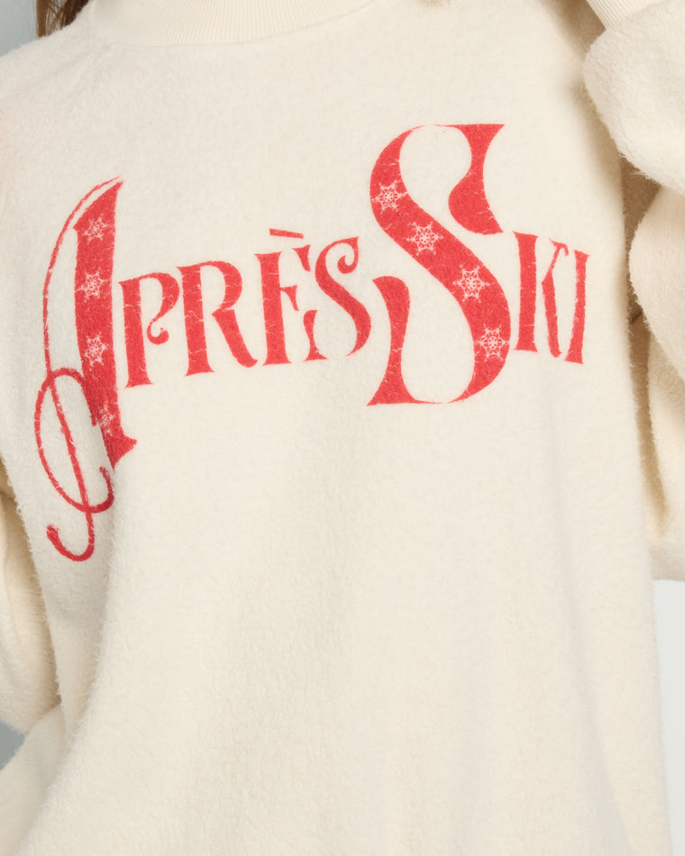 Cream $|& Project Social T Apres Ski Sherpa Sweatshirt - SOF Full Front