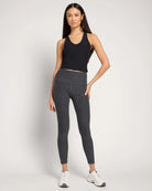 Night Sky Heather $|& Interval FlowHeather Sculpt Stride Long Crop Tank - UGC On Fig
