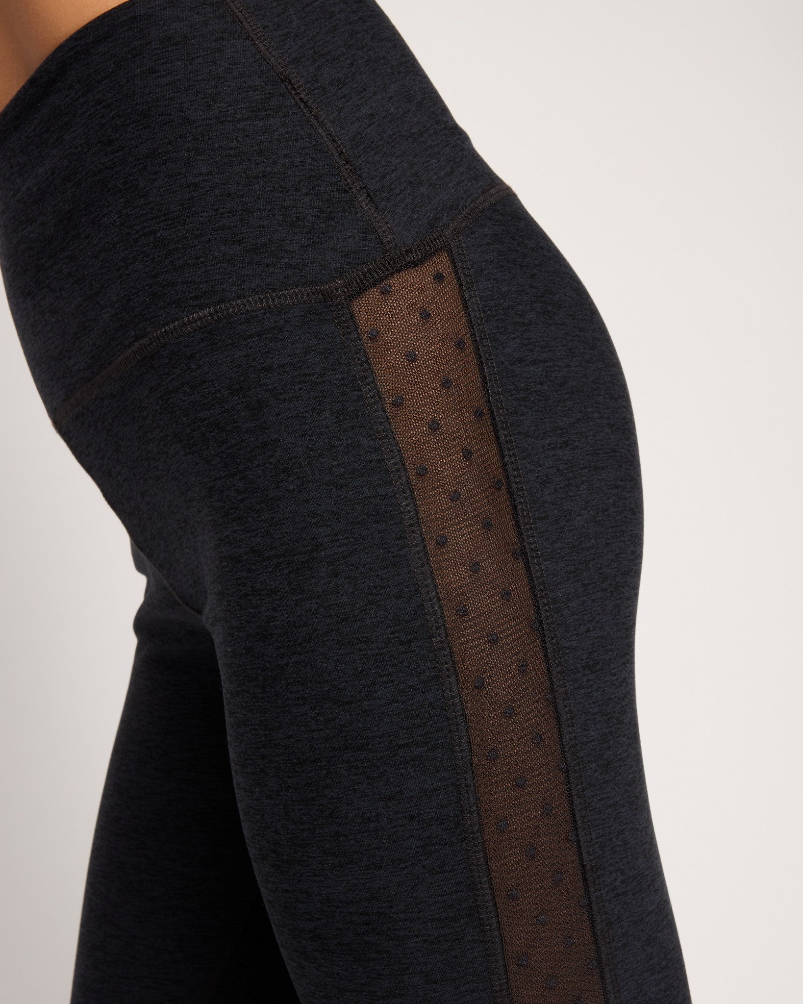 Night Sky Heather $|& Interval FlowHeather Sculpt Half Time Legging - SOF Full Front