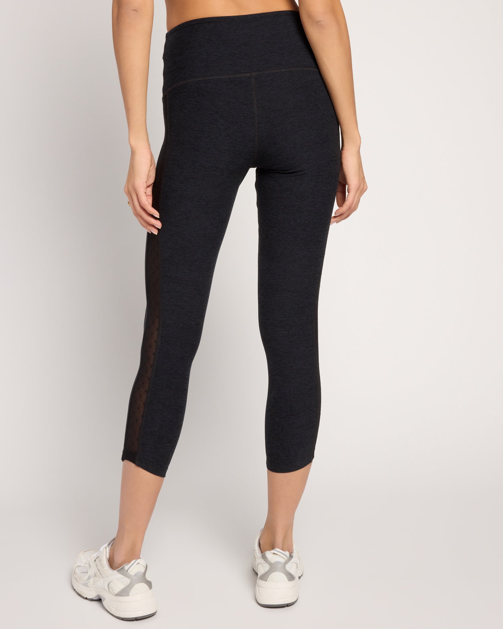 Night Sky Heather $|& Interval FlowHeather Sculpt Half Time Legging - SOF Back
