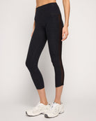 Night Sky Heather $|& Interval FlowHeather Sculpt Half Time Legging - SOF Front