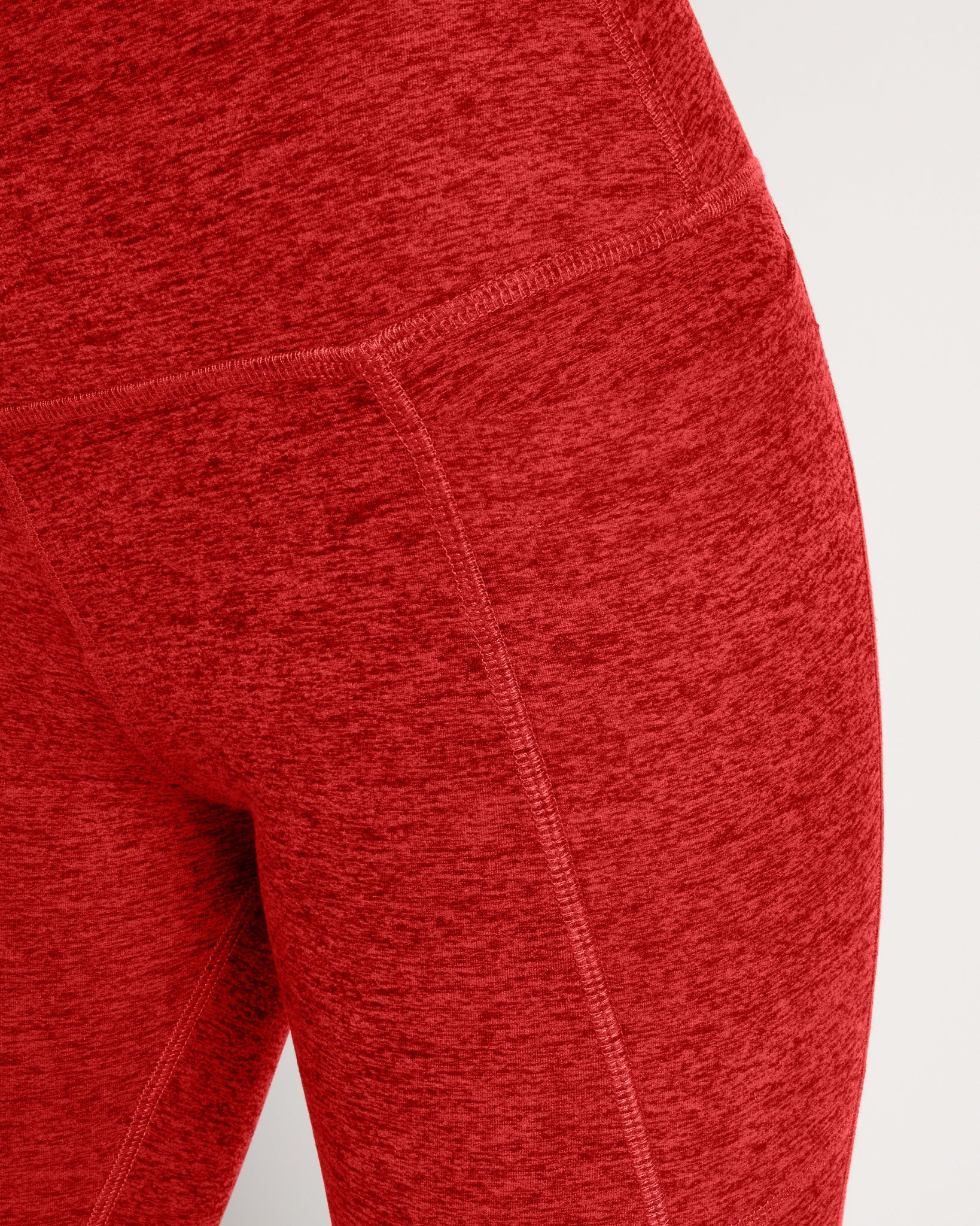 Love Red Heather $|& Interval FlowHeather Sculpt Pocket Legging - SOF Full Front