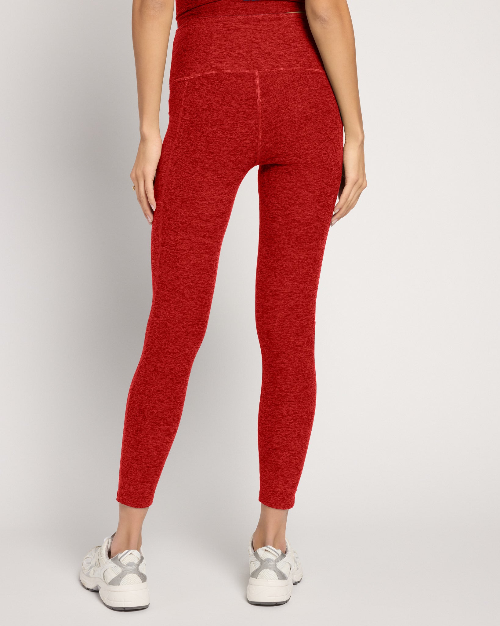 Love Red Heather $|& Interval FlowHeather Sculpt Pocket Legging - SOF Back