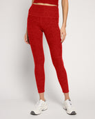 Love Red Heather $|& Interval FlowHeather Sculpt Pocket Legging - SOF Front