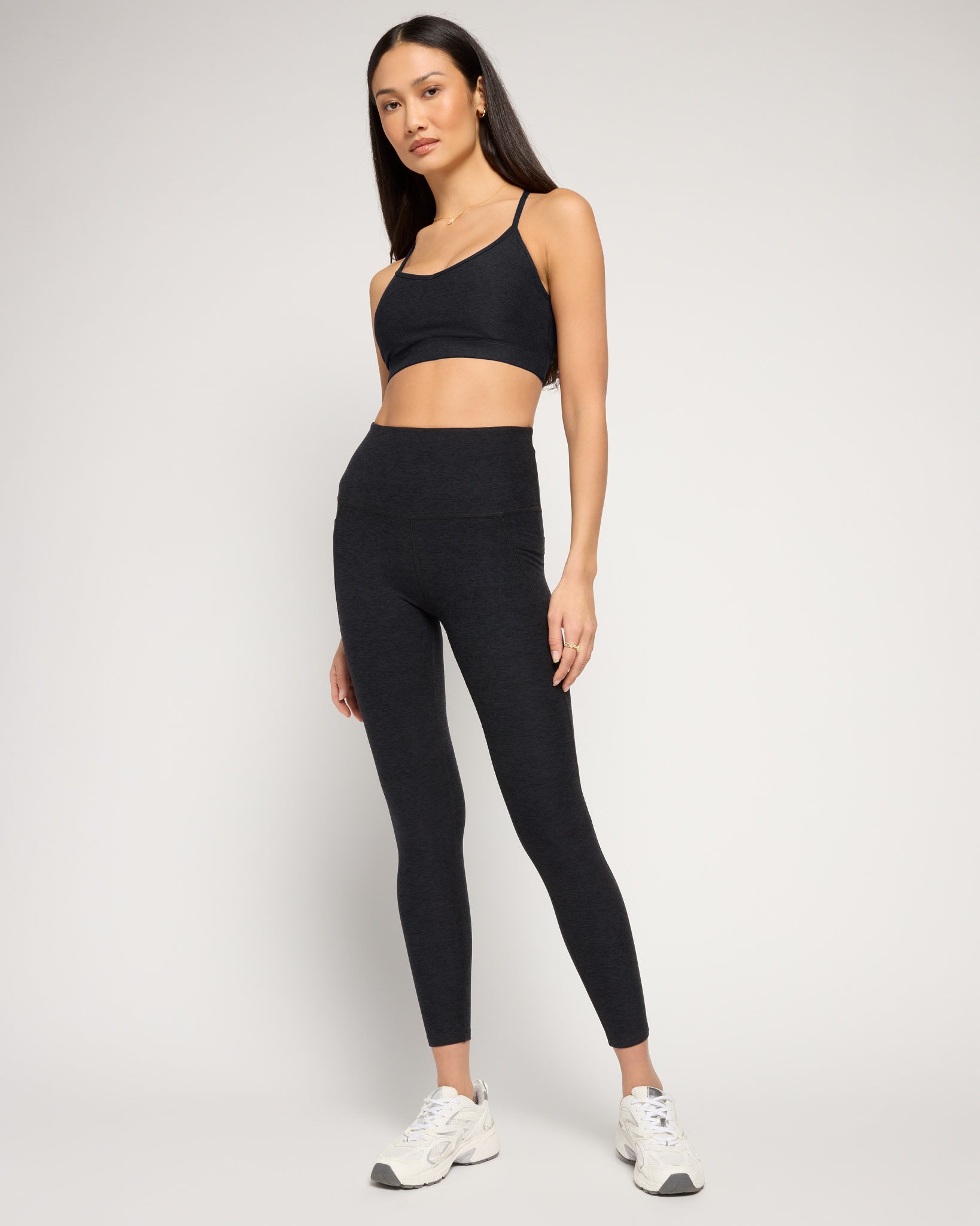 Night Sky Heather $|& Interval FlowHeather Sculpt Movement Racer Back Bra - UGC On Fig
