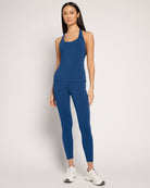 Deep Teal $|& Interval CloudLight Duration Racer Back High Hip Tank - UGC On Fig