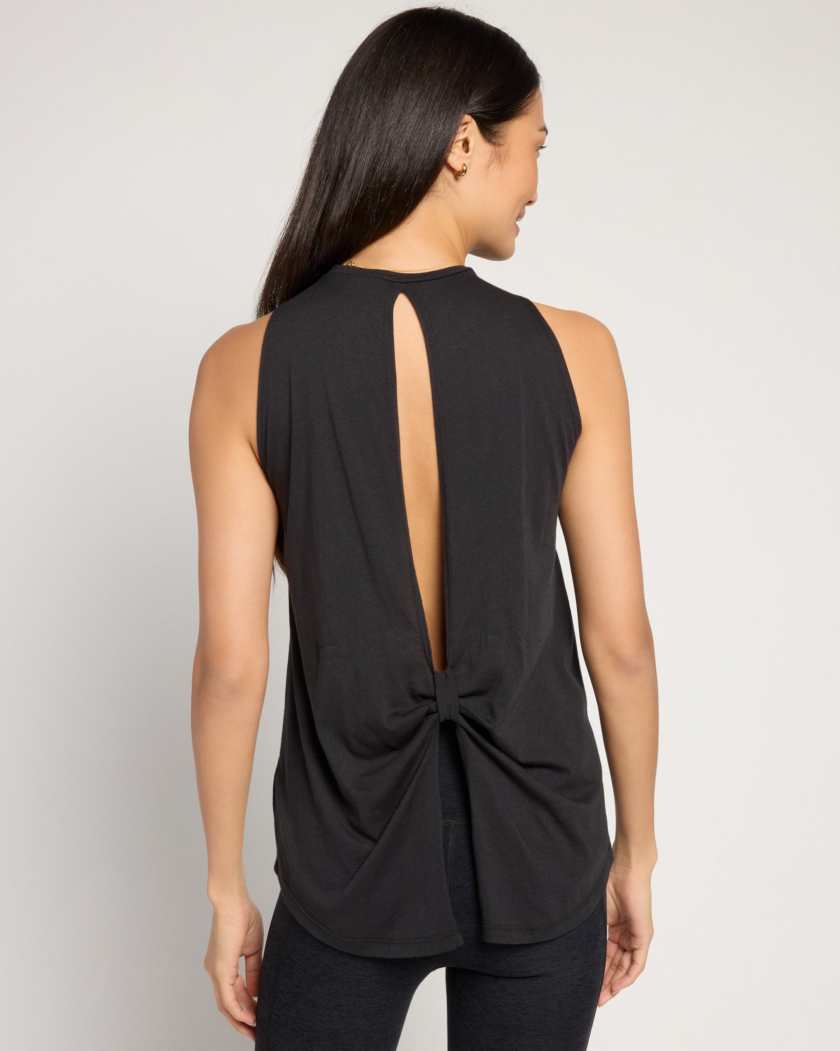Black $|& Interval Split Back Tank - SOF Back