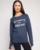 Ink Navy $|& Interval Acheive the Dream Graphic Pullover - SOF Front