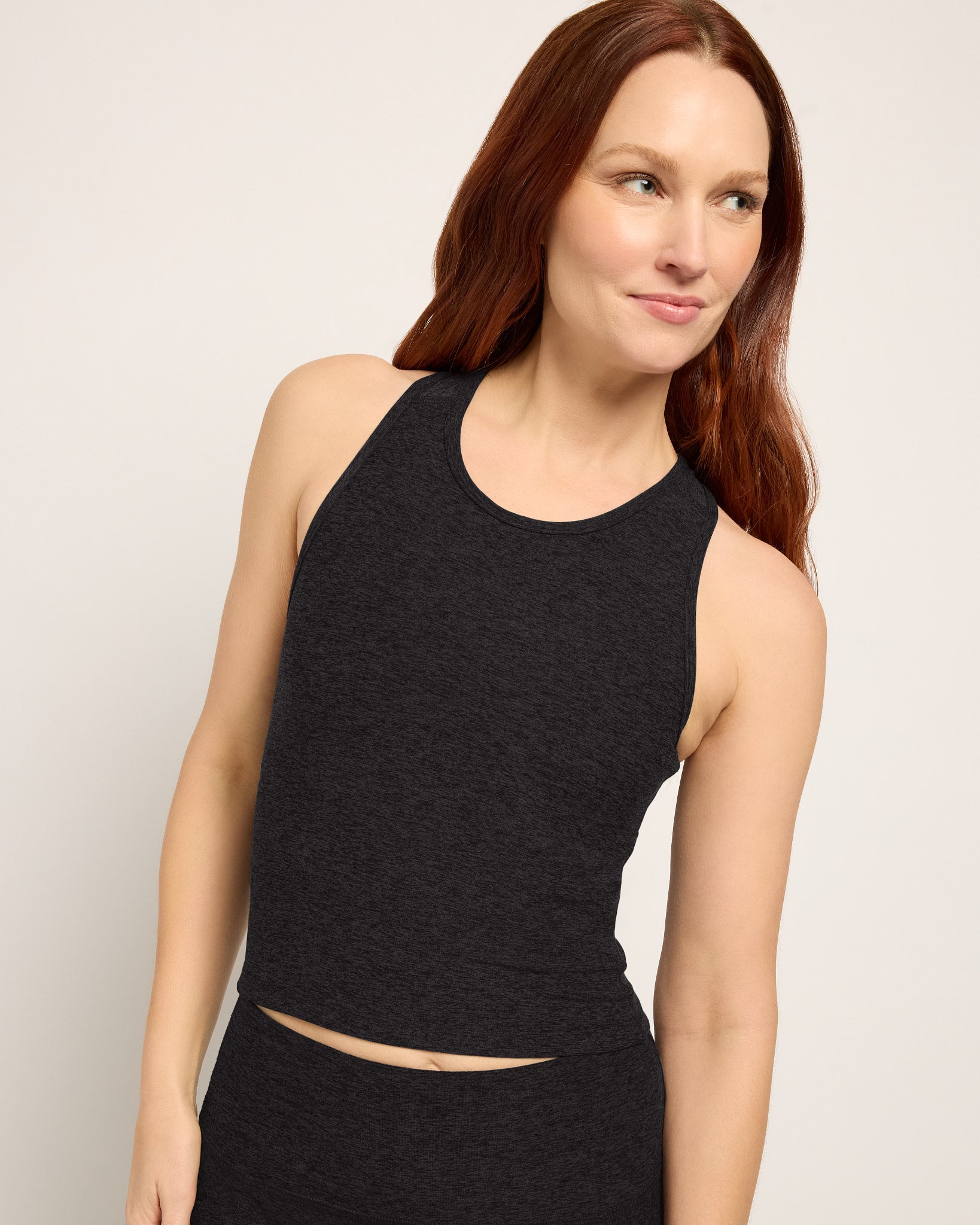 Night Sky Heather $|& Interval FlowHeather Sculpt Engage Tank - SOF Front