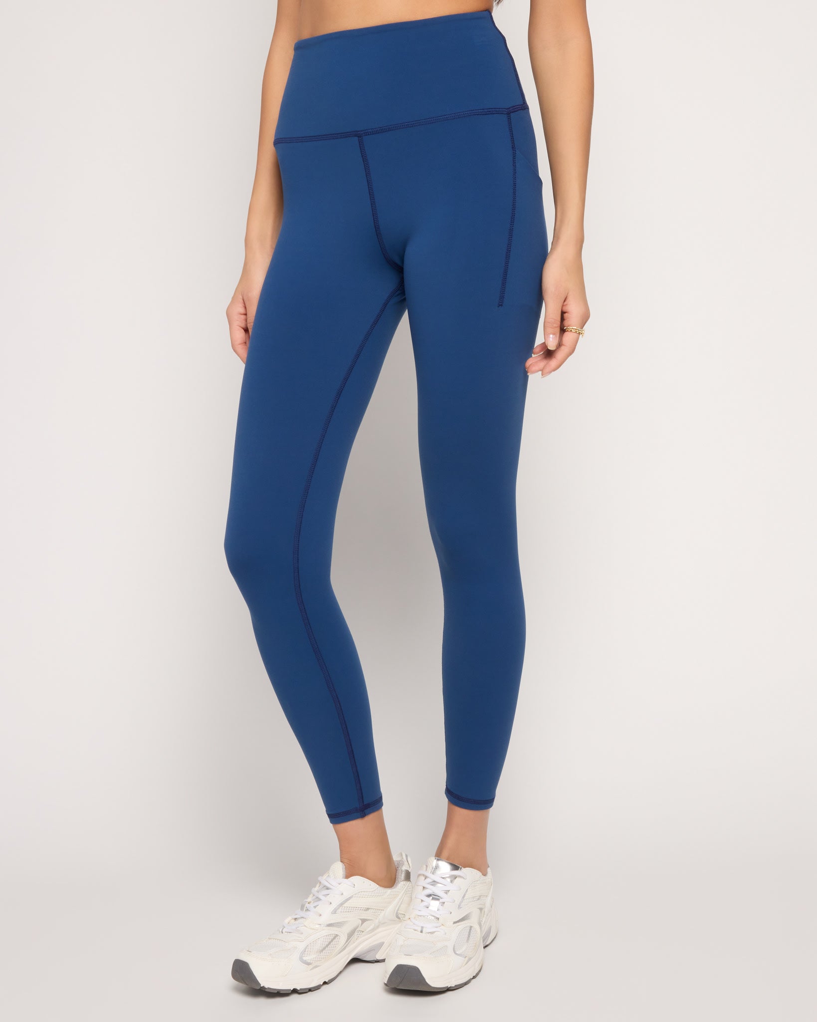 Deep Teal $|& Interval CloudLight Pose Pocket Legging - SOF Front