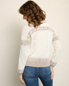 Cream $|& Herizon Trails Cardigan - SOF Back