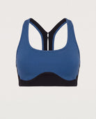Deep Teal/Black $|& Interval CloudLight Scoreline Colorblocked Bra - Hanger Detail