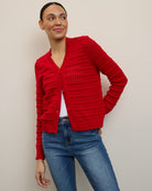 Red $|& Herizon Elevate Cardigan - SOF Front