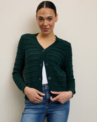 Hunter Green $|& Herizon Elevate Cardigan - SOF Front