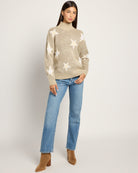 Taupe Star $|& Bobeau Star Mockneck Sweater - UGC On Fig