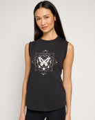 Faded Black $|& Interval Terrain Muscle Tank Butterfly - SOF Front