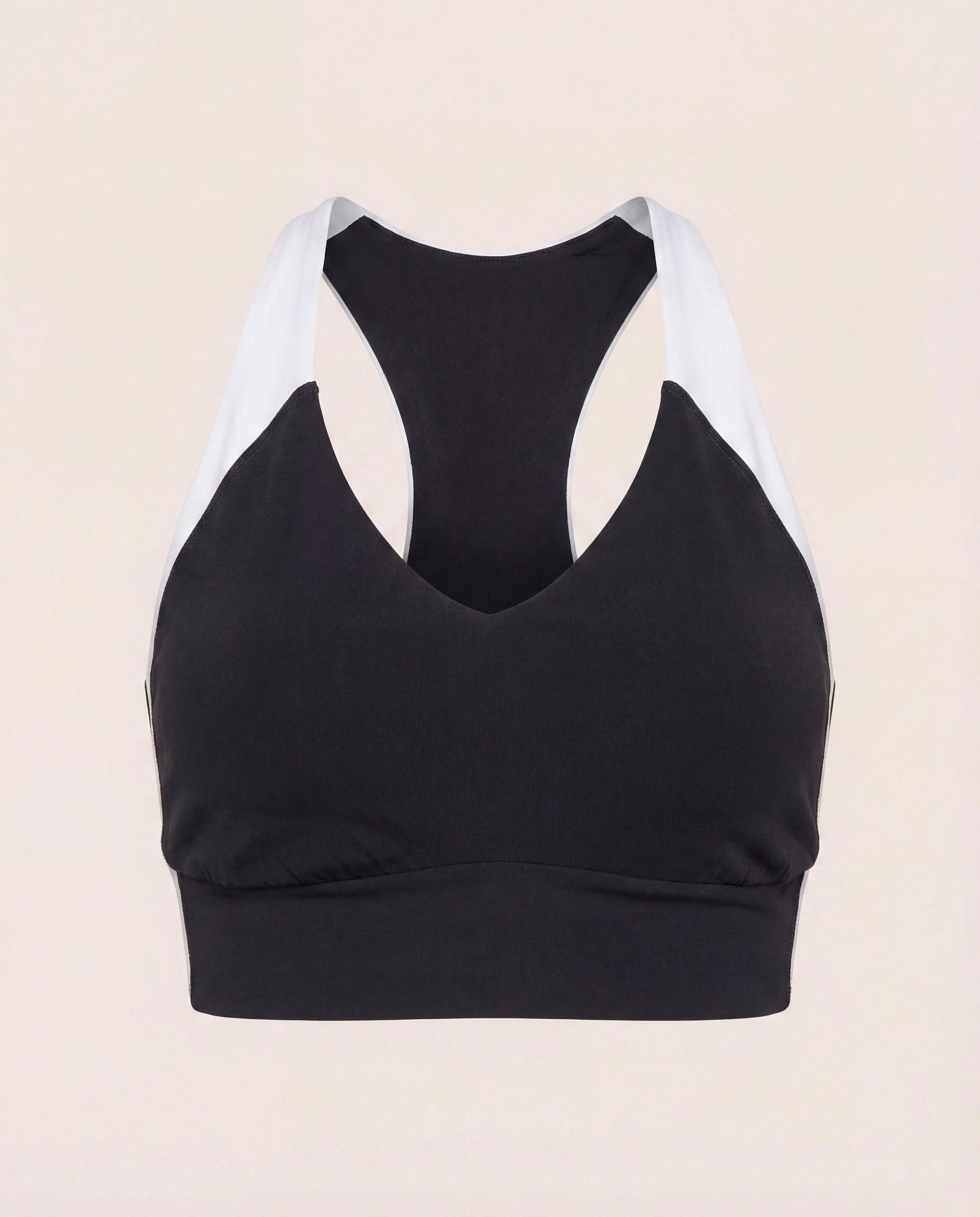 Black/White $|& Interval CloudLight Endurance Bra - Hanger Detail
